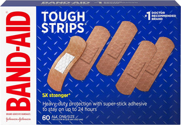 Band-Aid Brand Tough Strips Adhesive Bandage For Minor Cuts & Scrapes, All One Size, 60 Ct