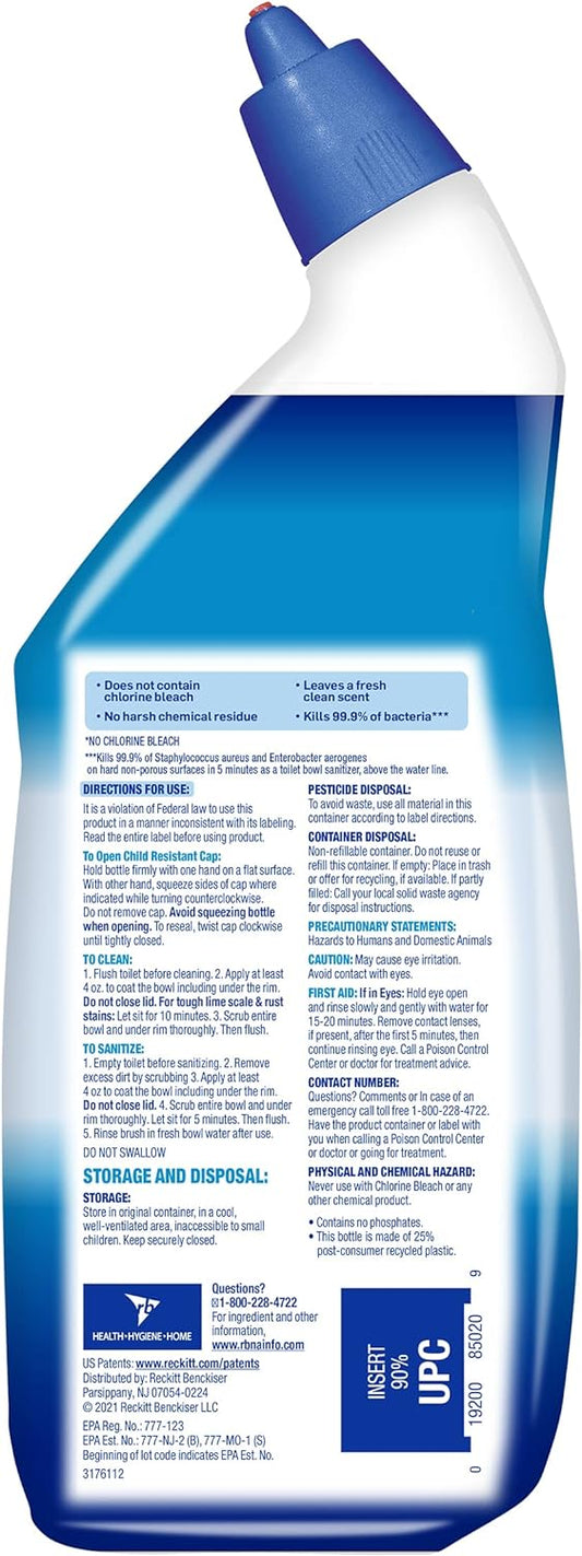 Lysol Toilet Bowl Cleaner Gel, For Cleaning And Disinfecting, Bleach Free, Ocean Fresh Scent, 24Oz