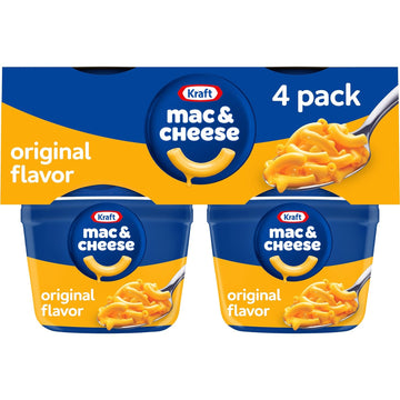 Kraft Original Easy Microwavable Macaroni and Cheese Cups (4 ct Pack, 2.05 oz Cups)