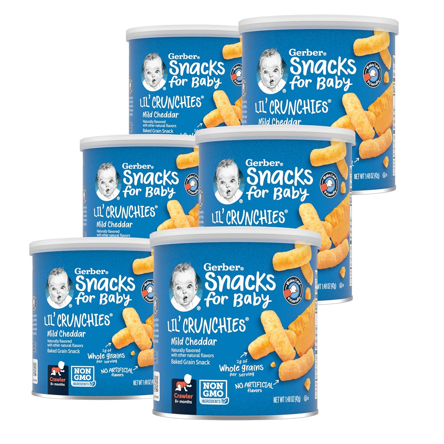 Gerber Snacks For Baby Lil Crunchies, Mild Cheddar, 1.48 Oz