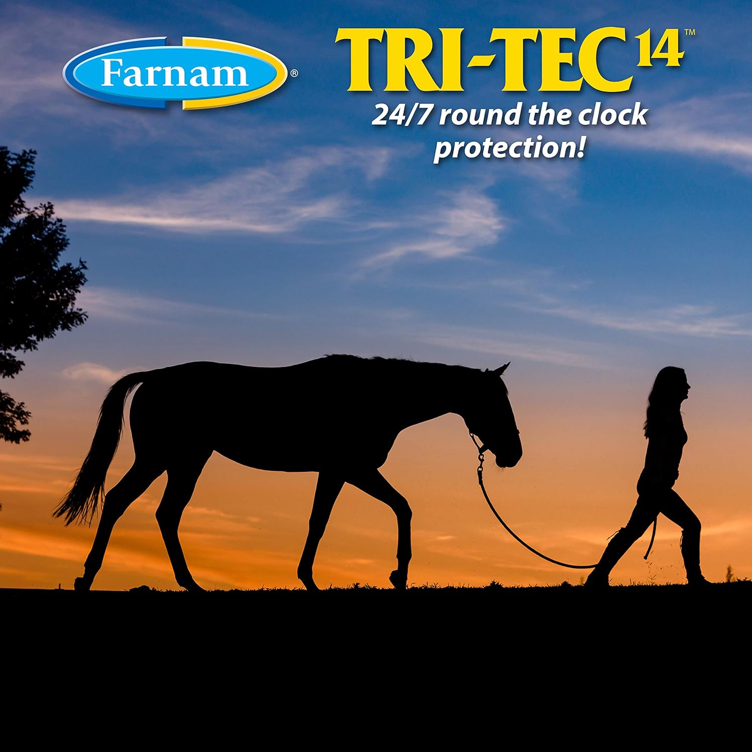 Farnam Tri-Tec 14 Horse Fly Spray, Kills, Repels, Protects, 32 Ounces : Pet Supplies