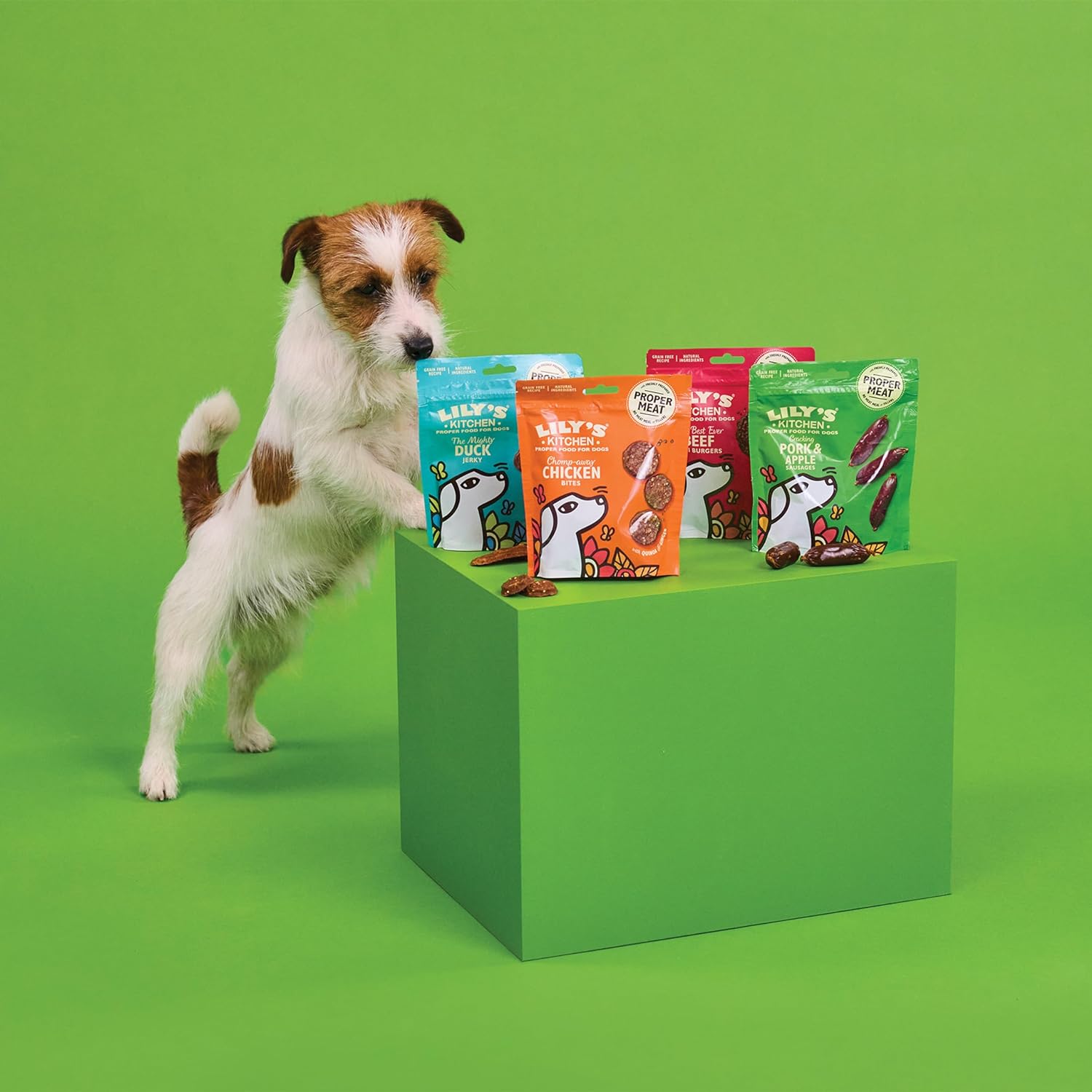 Lily’s Kitchen Made with Natural Ingredients Adult Dog Treats Packet Scrumptious Duck with Venison Sausages Grain-Free Recipes (8 Packs x 70g) :Pet Supplies