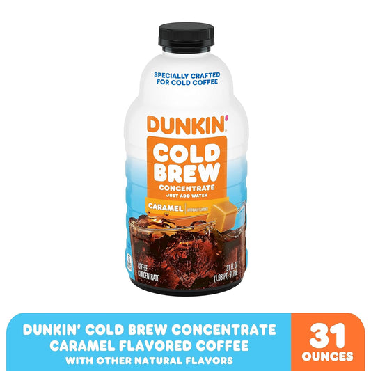 Dunkin’ Caramel Flavored Cold Brew Coffee Concentrate, 31 Ounce