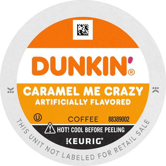 Dunkin' Caramel Me Crazy Flavored Coffee, 60 Keurig K-Cup Pods