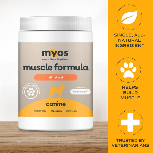 Myos Canine Muscle Formula - All-Natural Muscle Building Supplement - Helps Reduce Muscle Loss In Dogs Due To Normal Aging And Improves Recovery From Injury Or Surgery