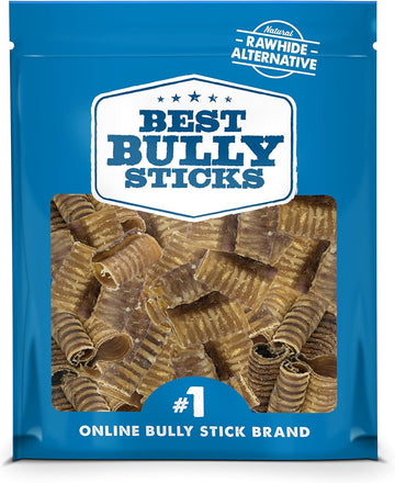 Best Bully Sticks Premium 3 Inch Beef Trachea Dog Chews (50 Pack) - All-Natural, Grain-Free, 100% Beef, Single-Ingredient Dog Treat Chew - Promotes Dental Health