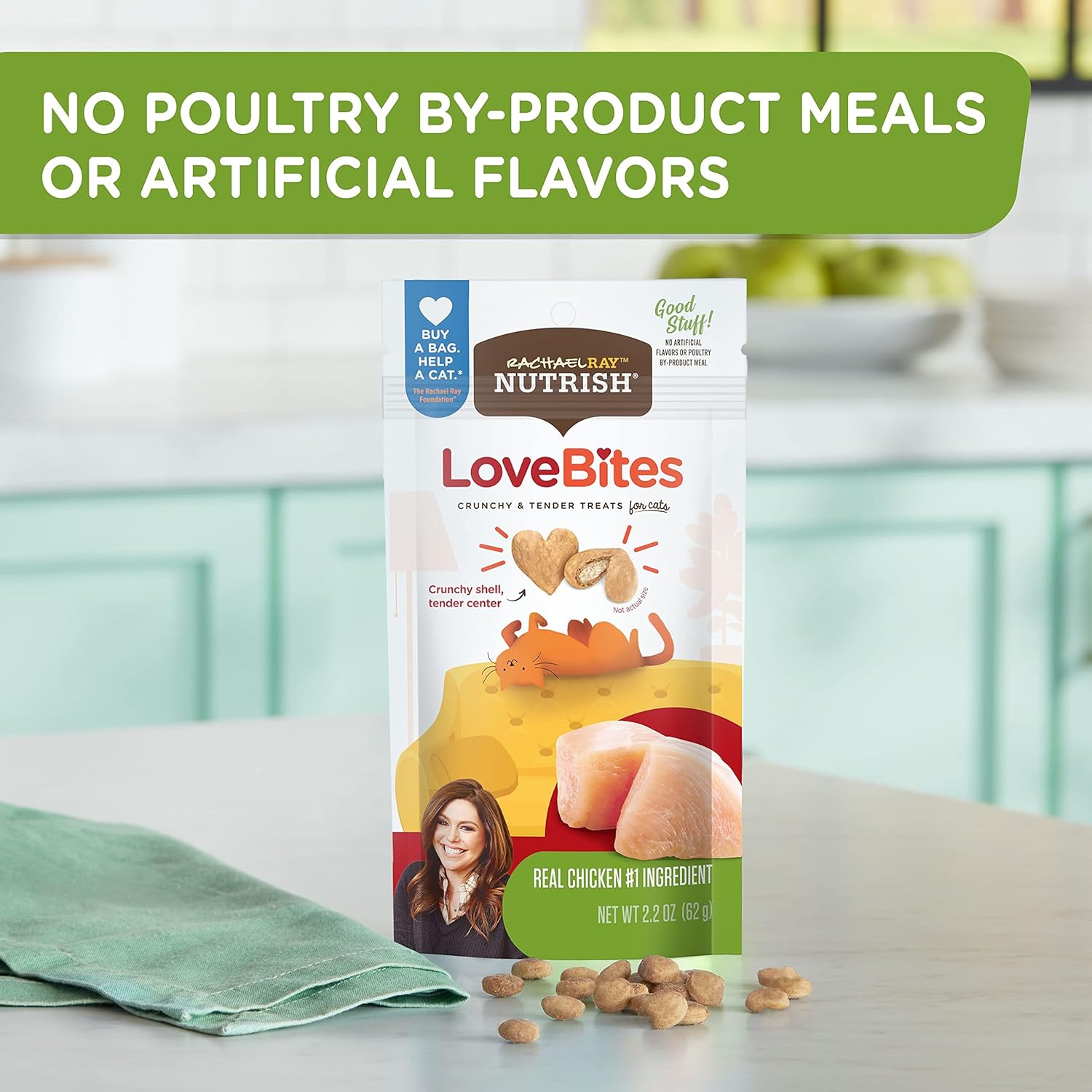 Rachael Ray Nutrish Love Bites Cat Treats, Chicken, 2.2 Ounce (Pack of 12)