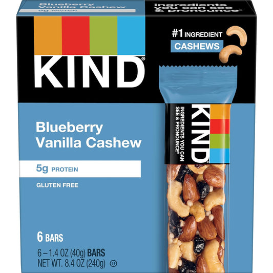 Kind Blueberry Vanilla & Cashew, 8.4 Oz (Pack Of 6)