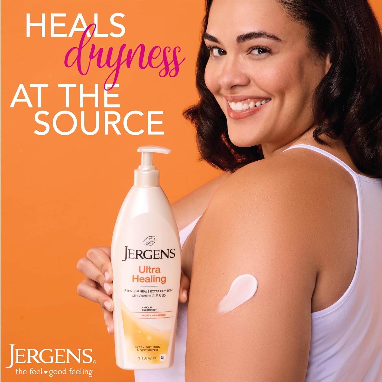 Jergens Ultra Healing Dry Skin Moisturizer, Travel Size Body and Hand Lotion, for Extra Dry Skin, Use After Washing Hands, HYDRALUCENCE blend, Vitamins C, E, B5, 1 Fl Oz (Pack of 24) : Beauty & Personal Care