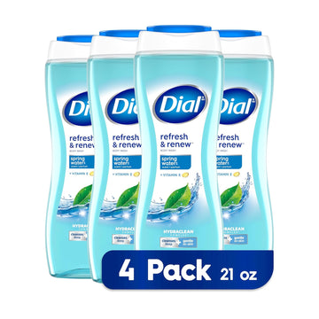 Dial Softening Body Wash, Spring Water, 21 Fl Oz (Pack Of 4)