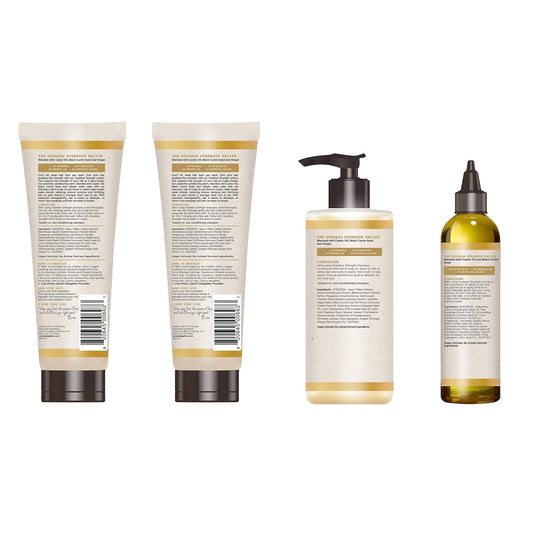 Carol'S Daughter X Coco Gauff Goddess Strong Bundle: Hair Care Kit With Shampoo, Conditioner, Leave-In Treatment And Scalp Oil, 4 Items