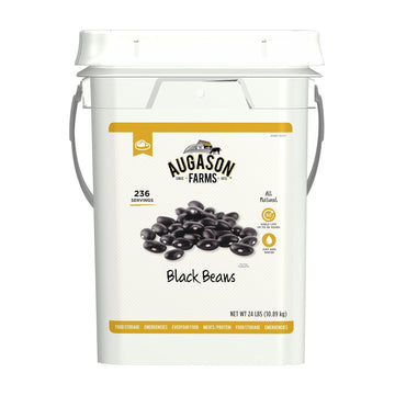 Augason Farms Black Beans Emergency Bulk Food Storage 24 Pound (Pack of 1)