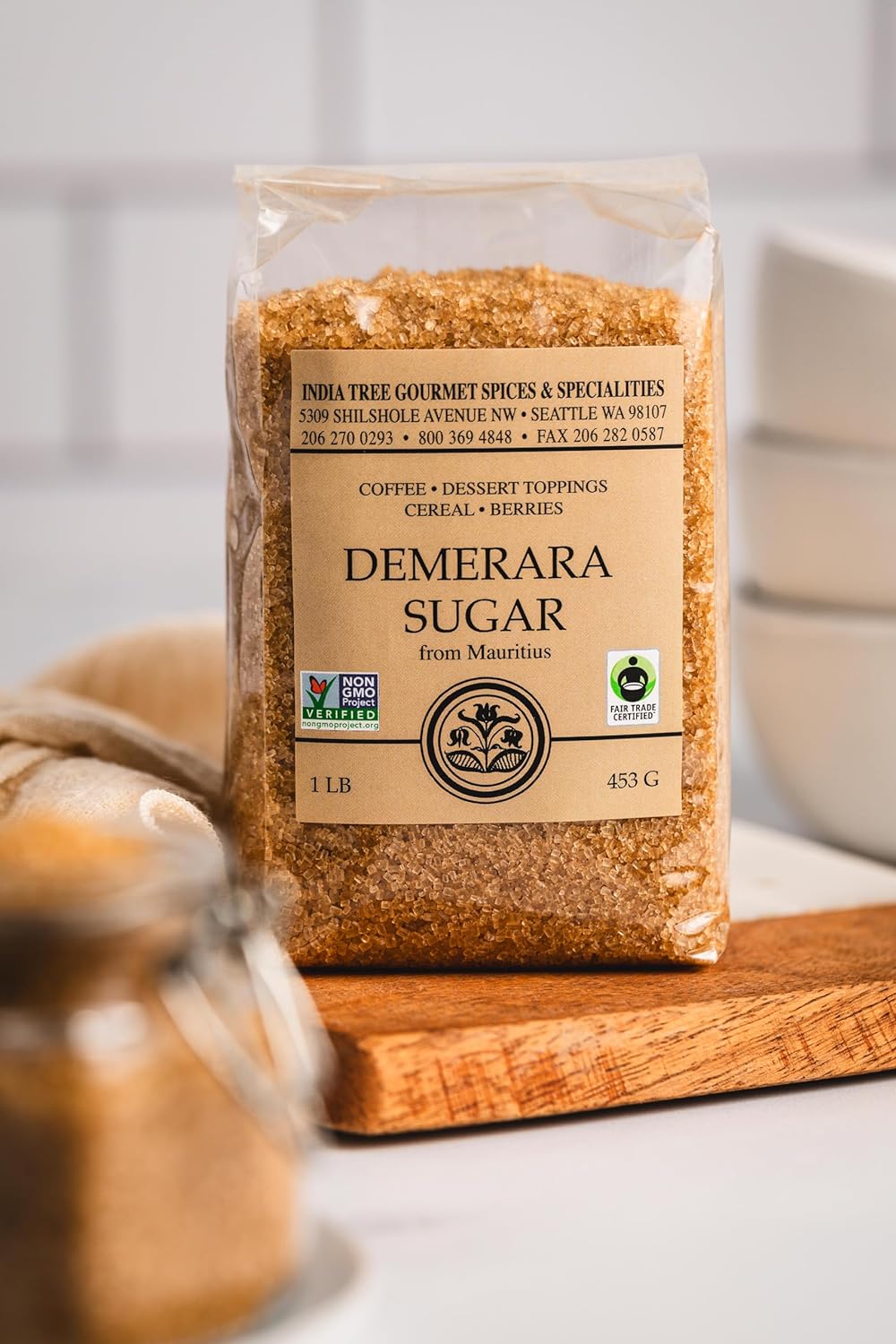 India Tree Demerara Sugar, 1 Lb (Pack Of 4)