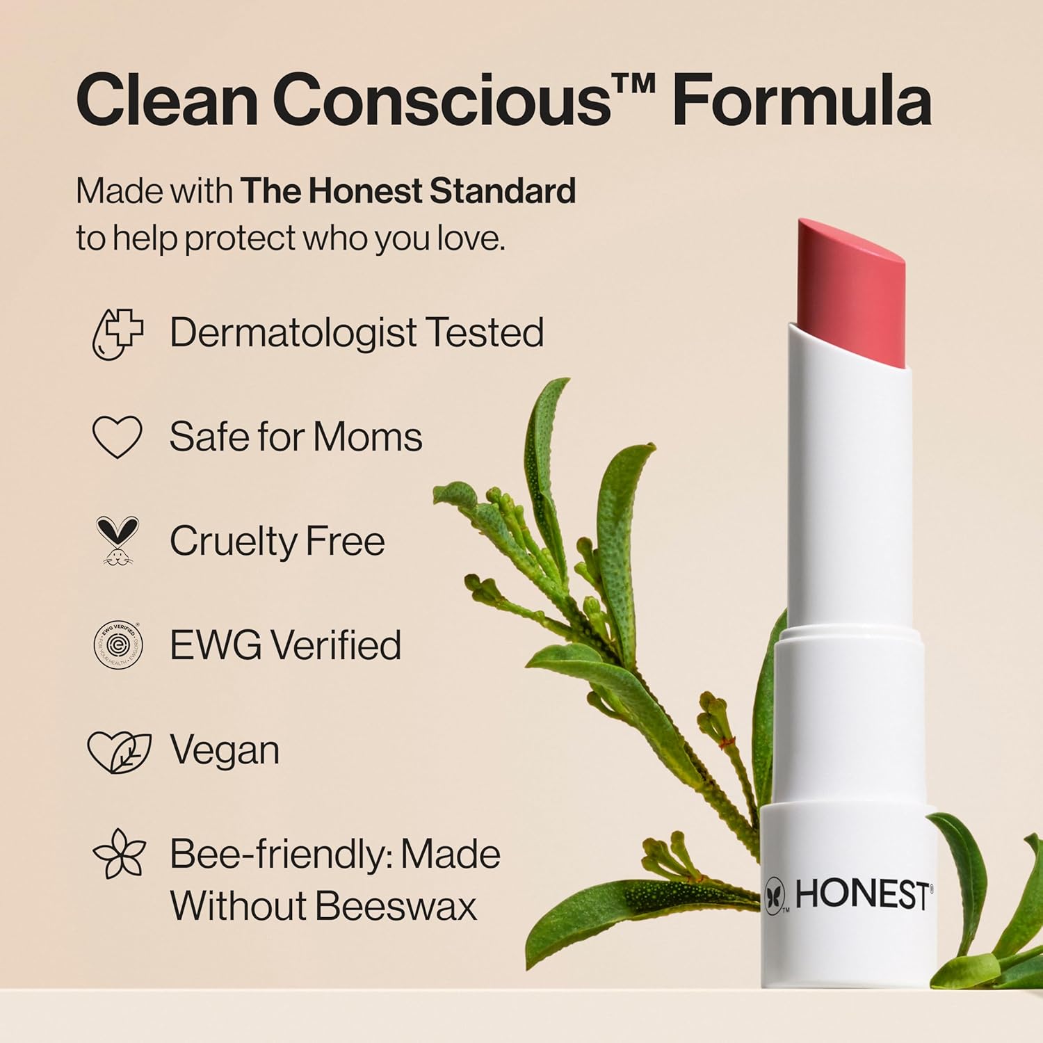 Honest Beauty Moisturizing Vegan Tinted Lip Balm | Antioxidant-Rich Acai Extracts + Avocado Oil | Paraben Free + Cruelty Free | Dragon Fruit : Beauty & Personal Care