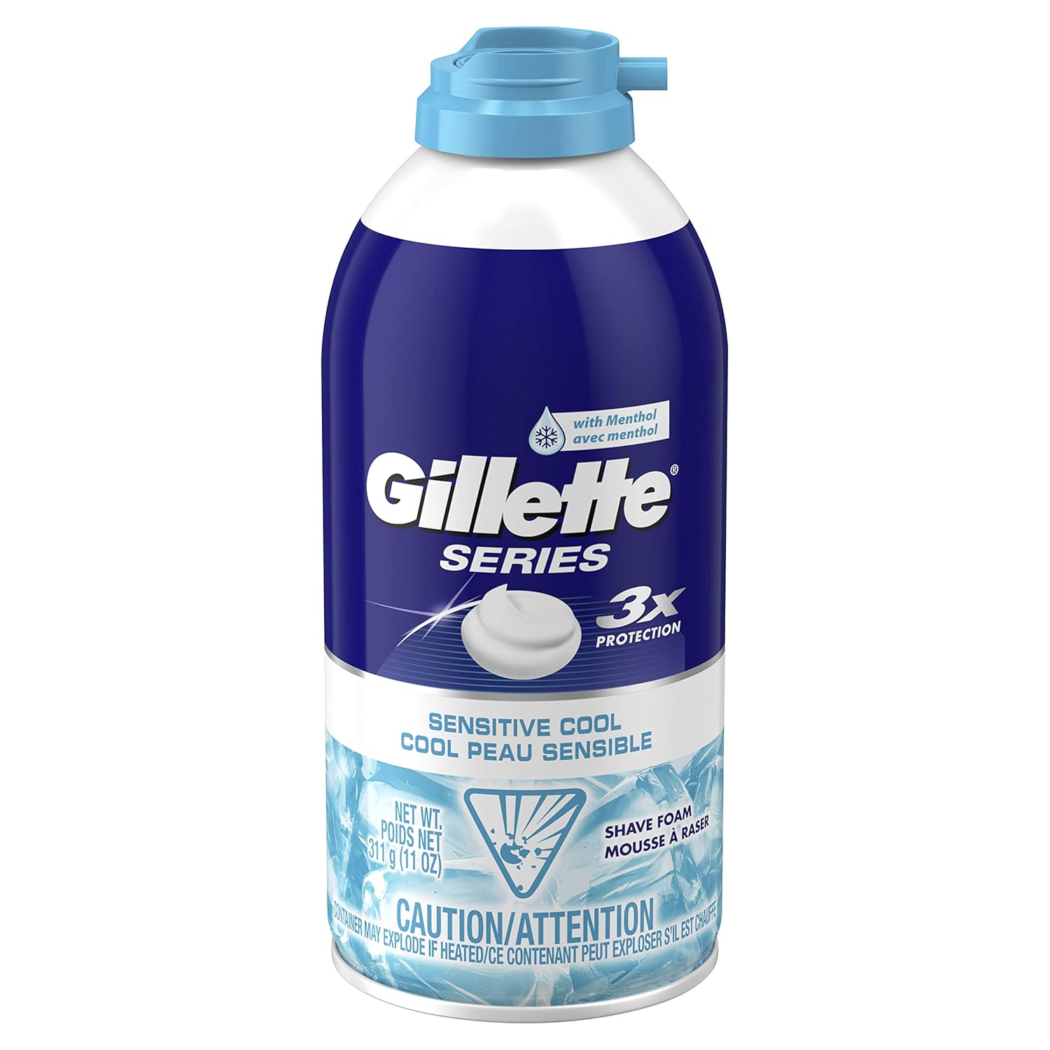 Gillette Series Sensitive Cool Shaving Foam, 11 oz. (Pack of 6) : Beauty & Personal Care