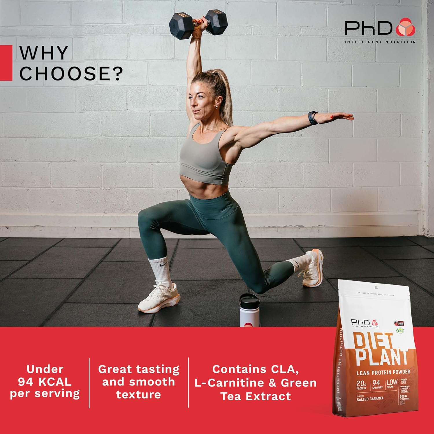 PhD Nutrition Diet Plant, Vegan Protein Powder Plant Based, Strawberries and Cream, High Plant Protein, 19 Servings Per 500g Bag : Amazon.co.uk: Health & Personal Care