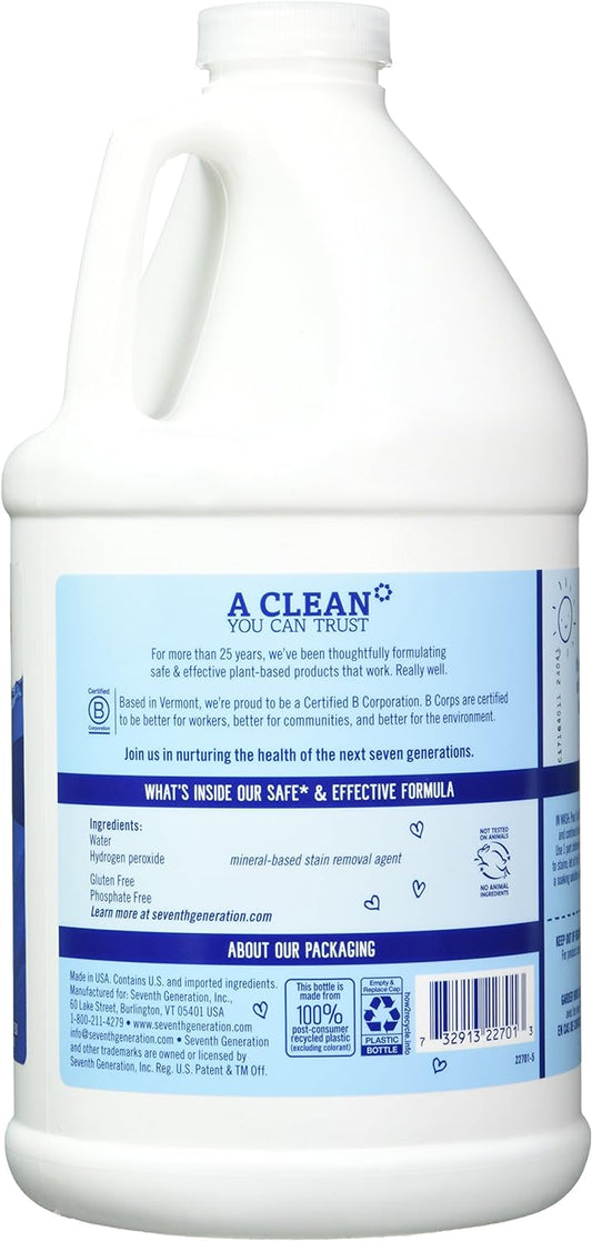 Seventh Generation Chlorine-Free Bleach - Free & Clear - 64 oz - 2 pk