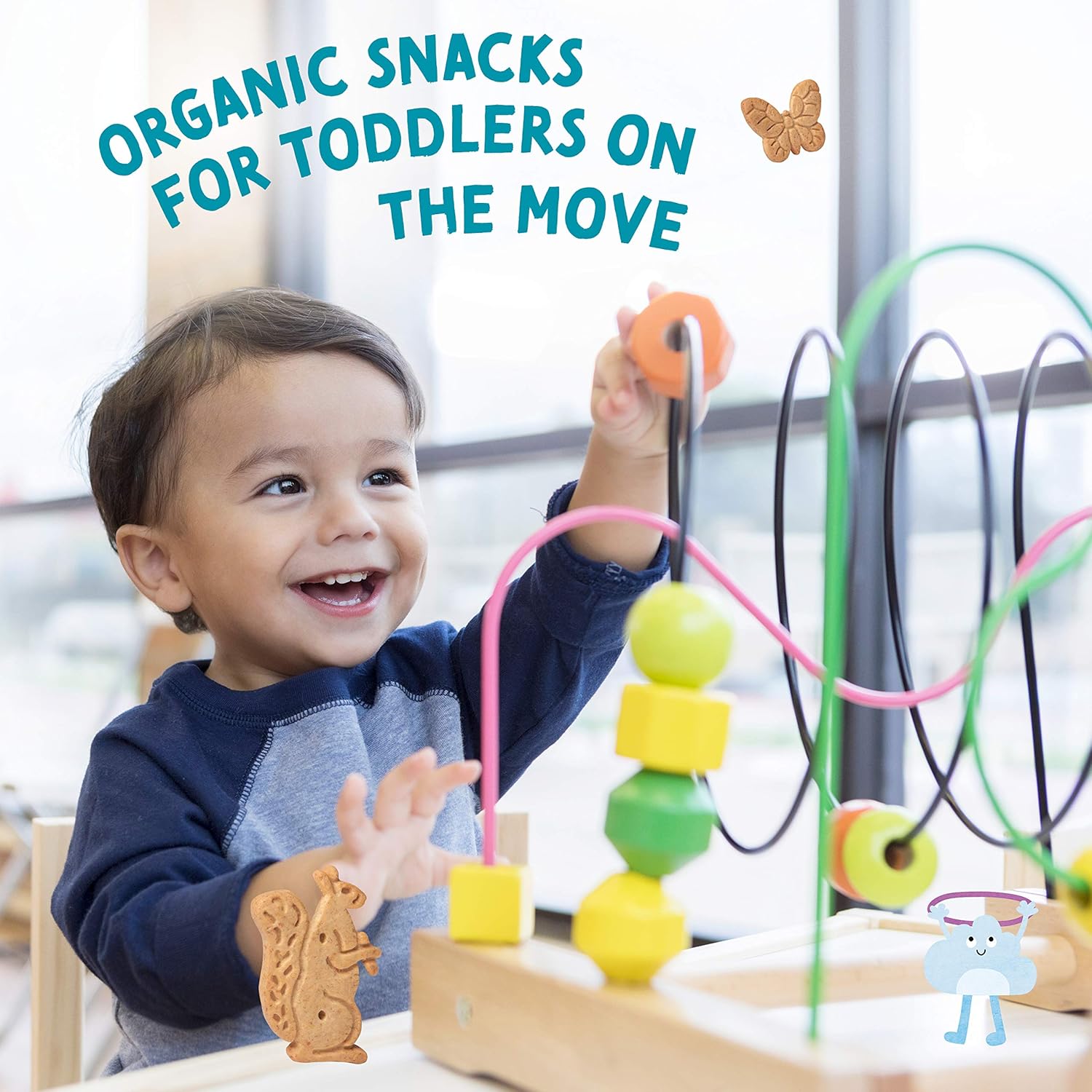 Little Bellies Organic Animal Crackers Toddler Snack (Pack of 5 x 4.58 oz Individual Packs) : Everything Else