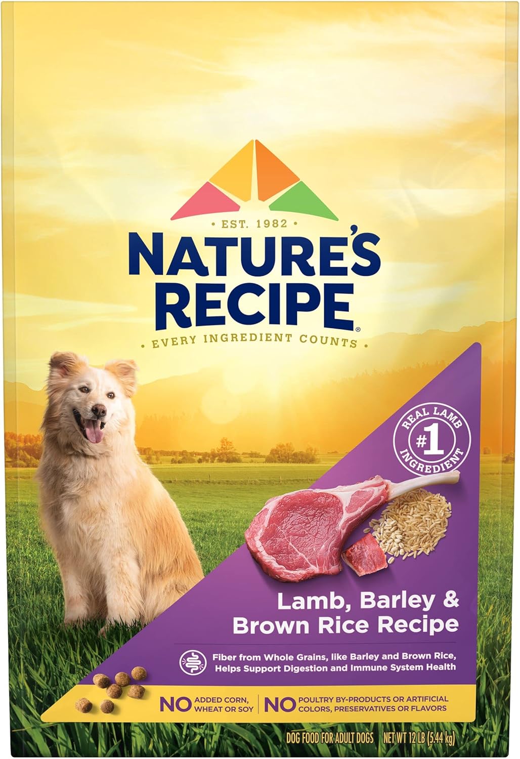 NatureS Recipe Lamb, Barley & Brown Rice Recipe Dry Dog Food, 12 Lb. Bag
