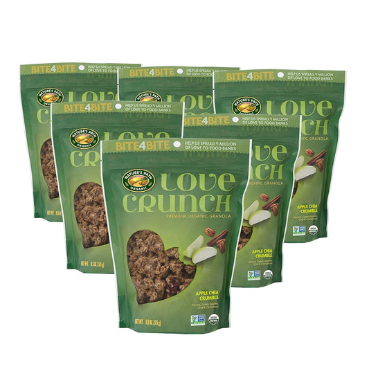 Love Crunch Organic Apple Chia Crumble Granola, 11.5 Ounce (Pack of 6), Non-GMO, Fair Trade, by Nature's Path