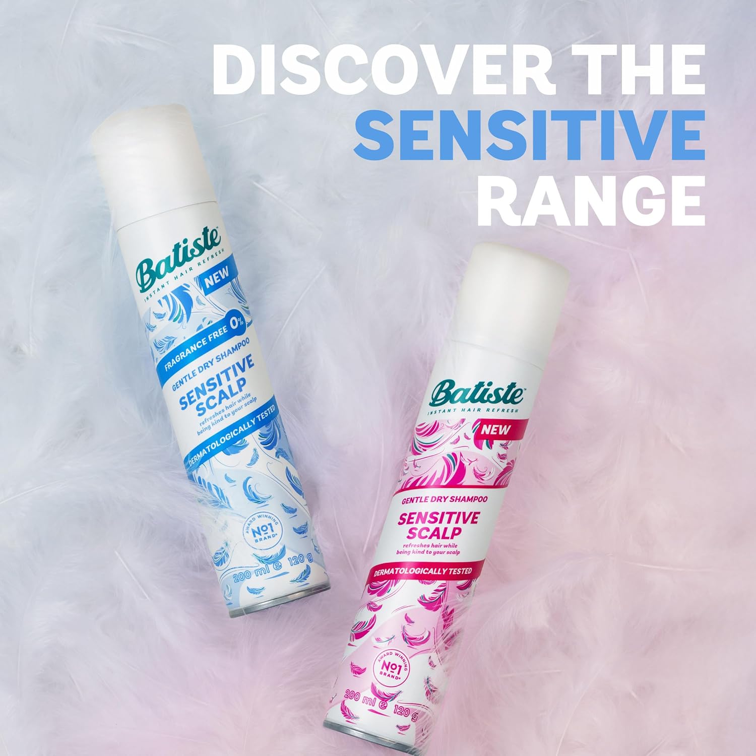 Batiste Sensitive Scalp Fragance Free Dry Shampoo, Dermatologically Tested, Kind to Scalp, No Rinse Shampoo Hair Spray, Gentle Lightweight Formula for Refreshed Hair, 200ml : Amazon.co.uk: Beauty