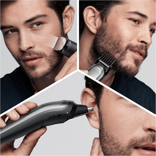 Braun 10-In-1 All-In-One Trimmer Series 7, Male Grooming Kit With Beard Trimmer, Hair Clippers, Nose Trimmer, Gillette Razor, Foil Shaver & Body Groomer, Gifts For Men, Uk 2 Pin Plug, Mgk7221