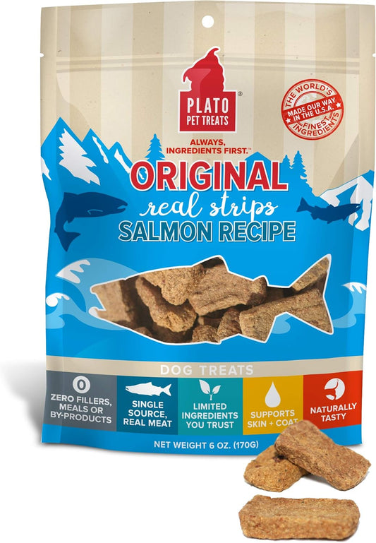 Plato Original Real Strips Salmon 3Oz, Natural (850002221497)