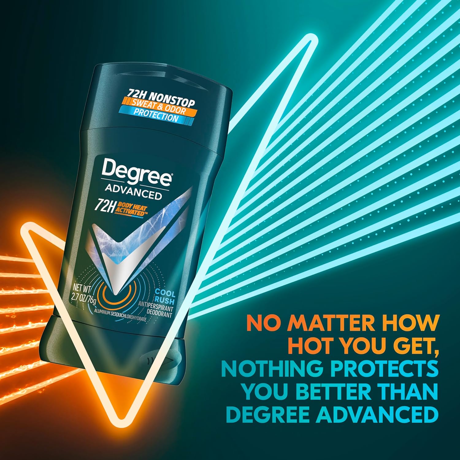 Degree Men Antiperspirant Deodorant Cool Rush 12 Count 72-Hour Sweat and Odor Protection Antiperspirant For Men With Body Heat Activated Technology 2.7 oz : Antiperspirant Deodorants : Beauty & Personal Care