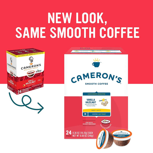 Cameron'S Coffee Single Serve Pods, Flavored, Vanilla Hazelnut Flavored, 96-Count, (Pack Of 1)