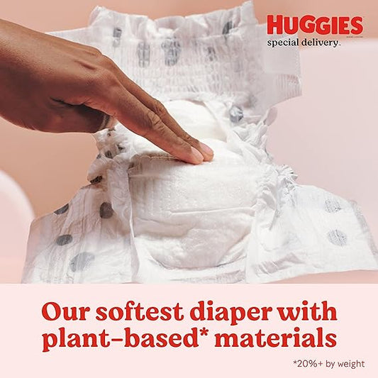 Huggies Special Delivery Hypoallergenic Baby Diapers Size 1 (up to 14 lbs), 198 Ct, Fragrance Free, Safe for Sensitive Skin