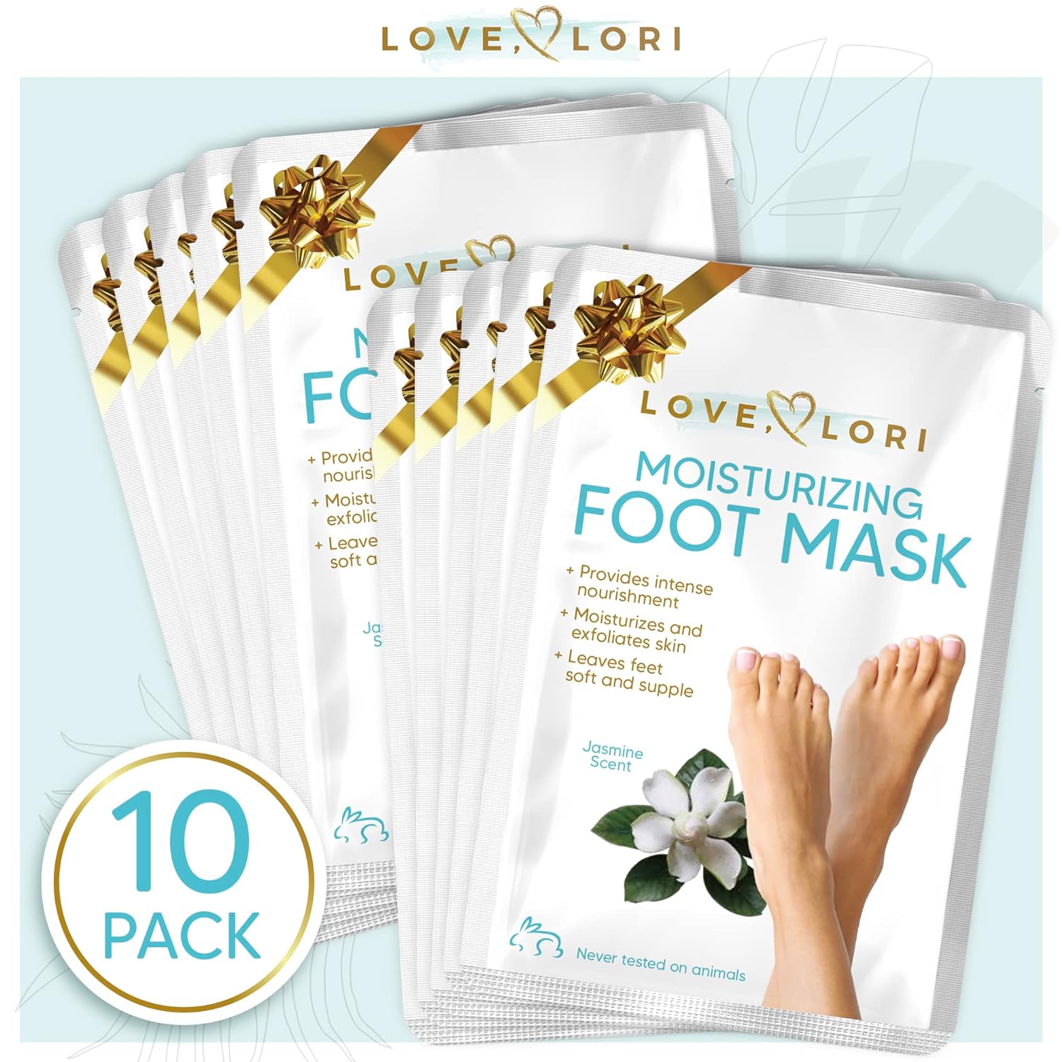 LOVE, LORI Foot Moisturizer Socks (10 Pack) - Foot Mask Moisturizing for Dry Cracked Feet & Heel - Feet Mask for Baby Feet - Foot Care for Women - Self Care Spa Gifts for Women : Beauty & Personal Care