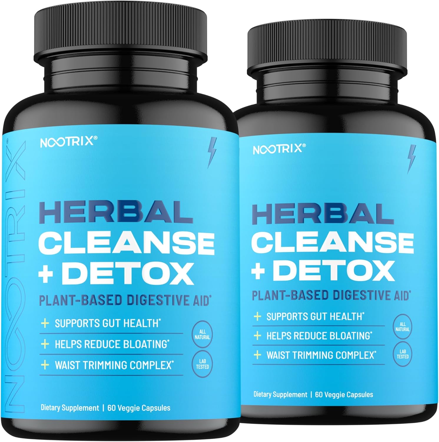 Herbal Cleanse + Detox | 15-Day Gut & Colon Cleanse With Milk Thistle | Supports Digestive Health & Bloating Relief | Weight Loss Product With Ginger Root, Apple Cider Vinegar | 120 Vegan Capsules