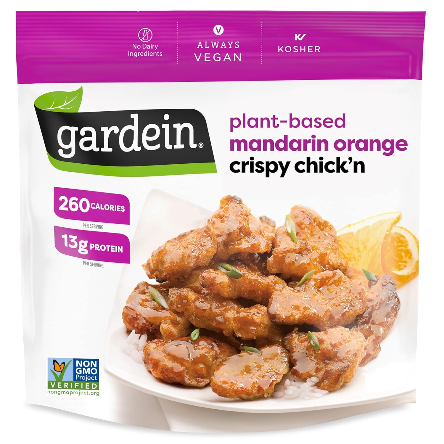 Gardein Mandarin Orange Crispy Plant-Based Chick'n, Vegan, Frozen, 10.5 oz