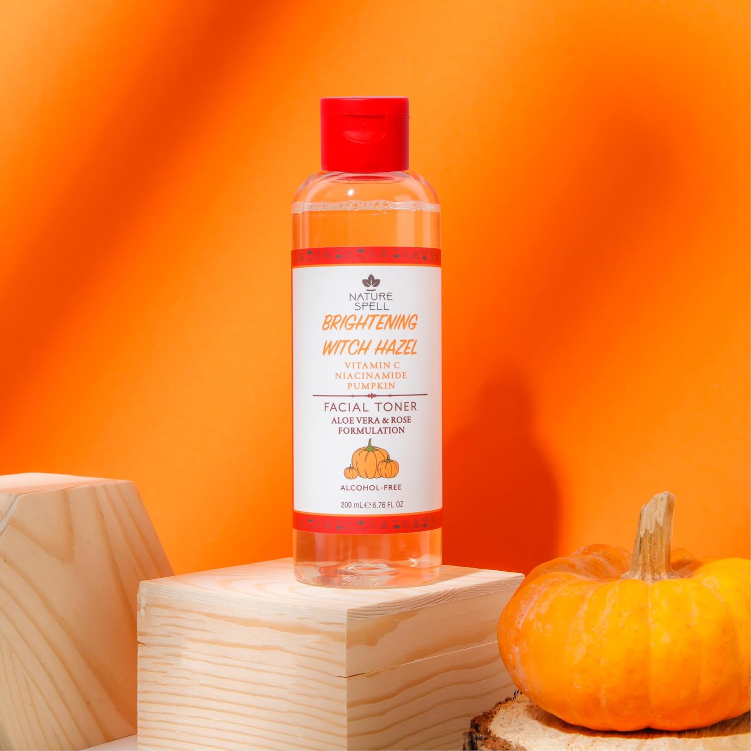 Nature Spell Witch Hazel Facial Toner with Vitamin C, Aloe Vera & Rose Water, Vegan, Alcohol-Free Formula, 6.76 Fl Oz : Beauty & Personal Care