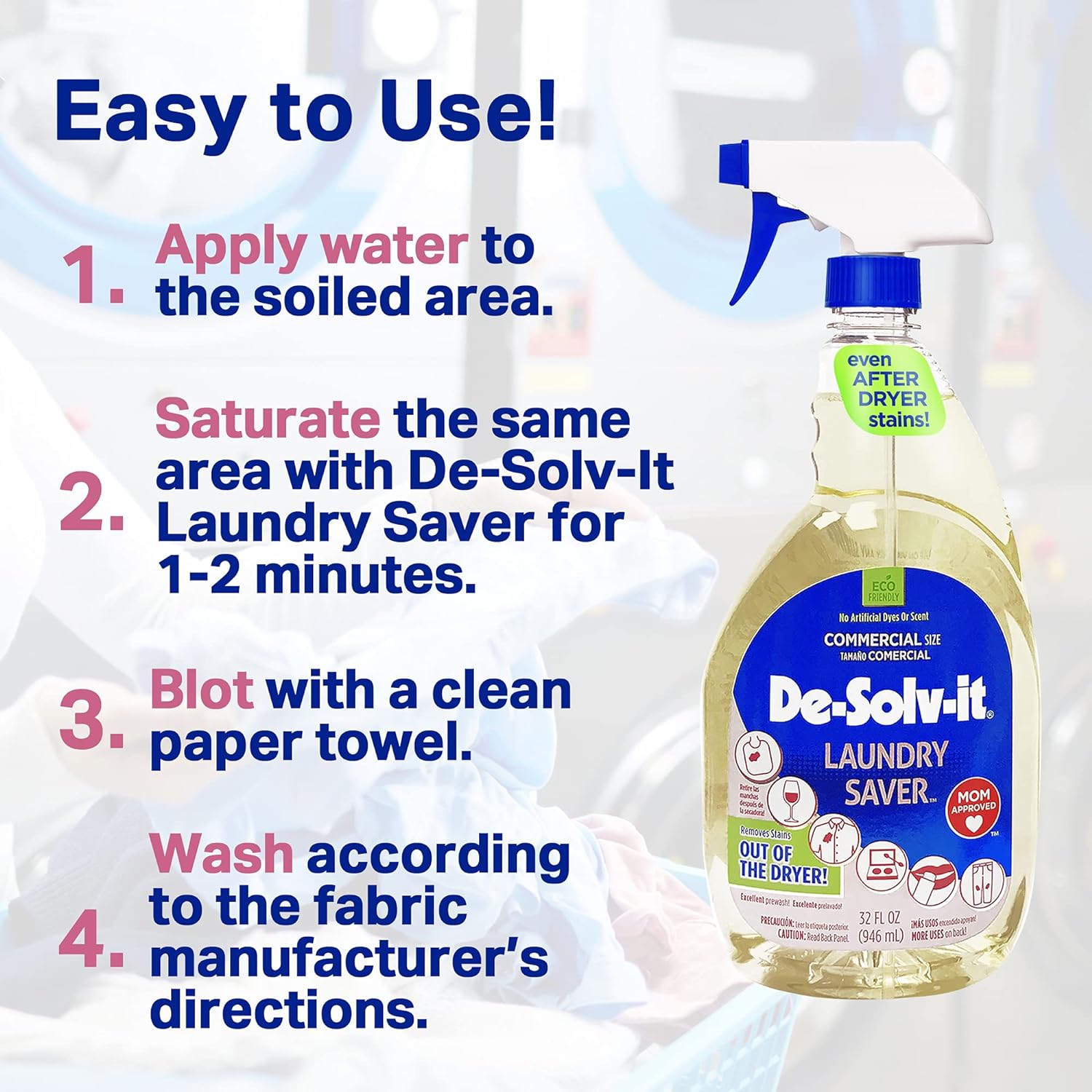 Orange-Sol De-Solv-It Laundry Saver, Odor & Stain Remover for Laundry, Safe on Hair & Skin, 32-Ounce : Health & Household