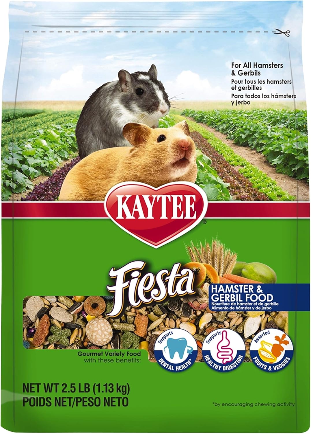 Kaytee Fiesta Hamster And Gerbil Food, 2.5-Lb Bag