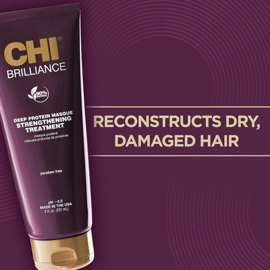 Chi Deep Brilliance Deep Protein Masque, Strengthening Treatment, 237 Ml