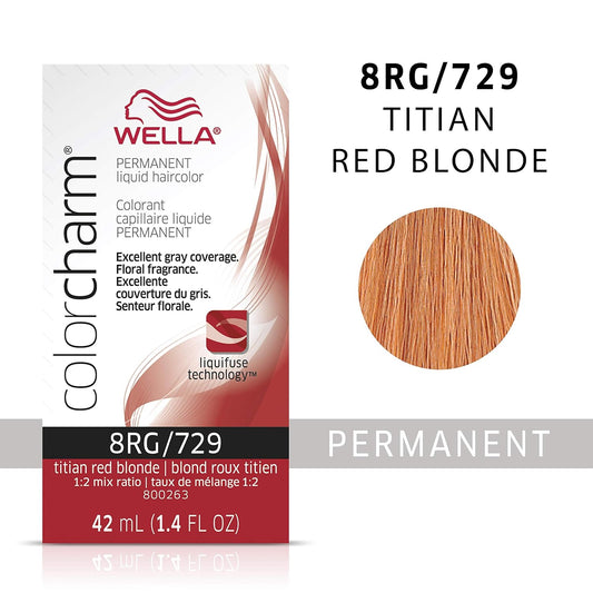 Wella Professionals Invigo Brilliance Color Protection Shampoo & Conditioner, For Fine Hair + Wella Colorcharm Permanent Liquid Hair Color, 8Rg Titan Red Blonde