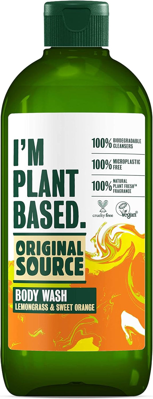 Original Source I'M Plant Based Lavender & Rosemary Shower Gel, 100% Natural Fragrance, Vegan, Cruelty Free Body Wash, Bulk Buy, Pack Of 6 X 335Ml