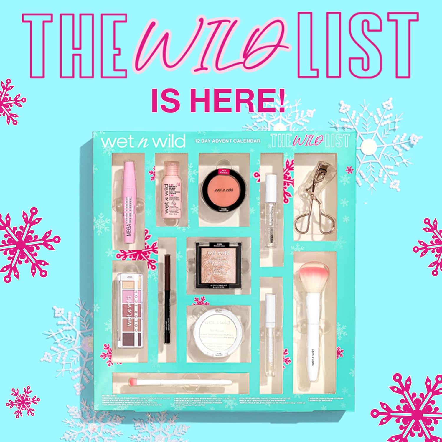 wet n wild The Wild List Advent Calendar | 12 Piece Holiday Gift Sets : Beauty & Personal Care