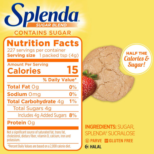 Splenda Low Calorie Sweetener For Baking, Sugar Blend, Resealable Bag, 32 Ounce (2 Pound (Pack Of 4))