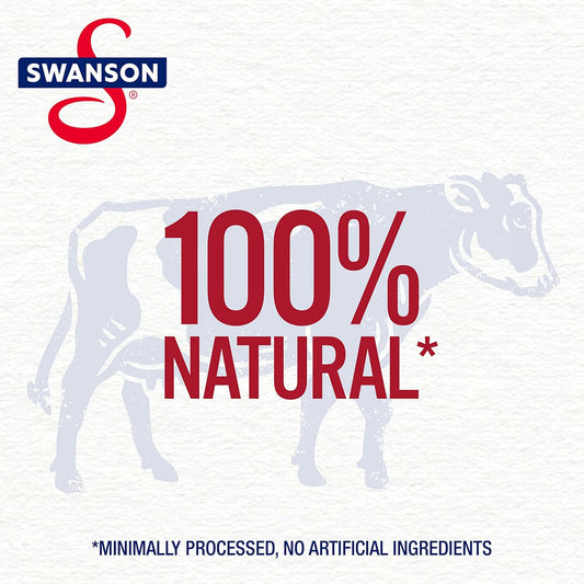 Swanson 100% Natural Unsalted Beef Stock, 3 Carton