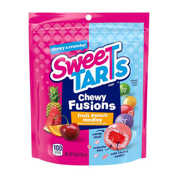 Sweetarts Chewy Fusions Candy, Fruit Punch Medley, 9 Ounce