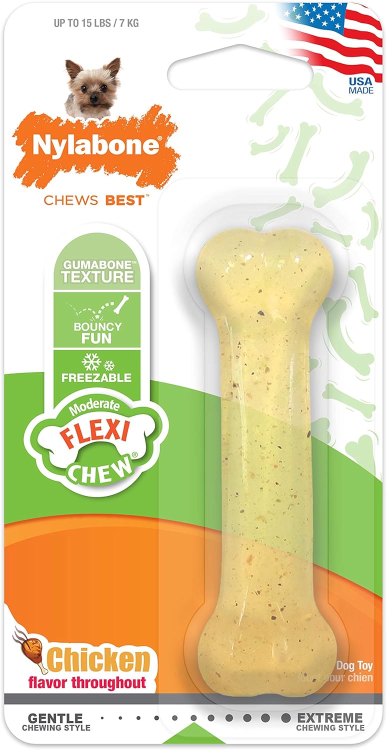 Nylabone Flex Moderate Chew Dog Toy Chicken X-Small/Petite (1 Count)