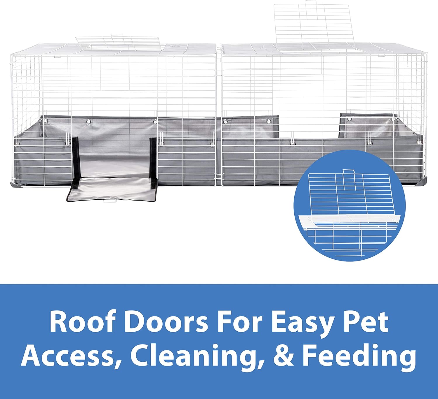 Kaytee Open Living Pet Rabbit or Guinea Pig Habitat Rooftop Add-On 60" x 30" : Pet Supplies