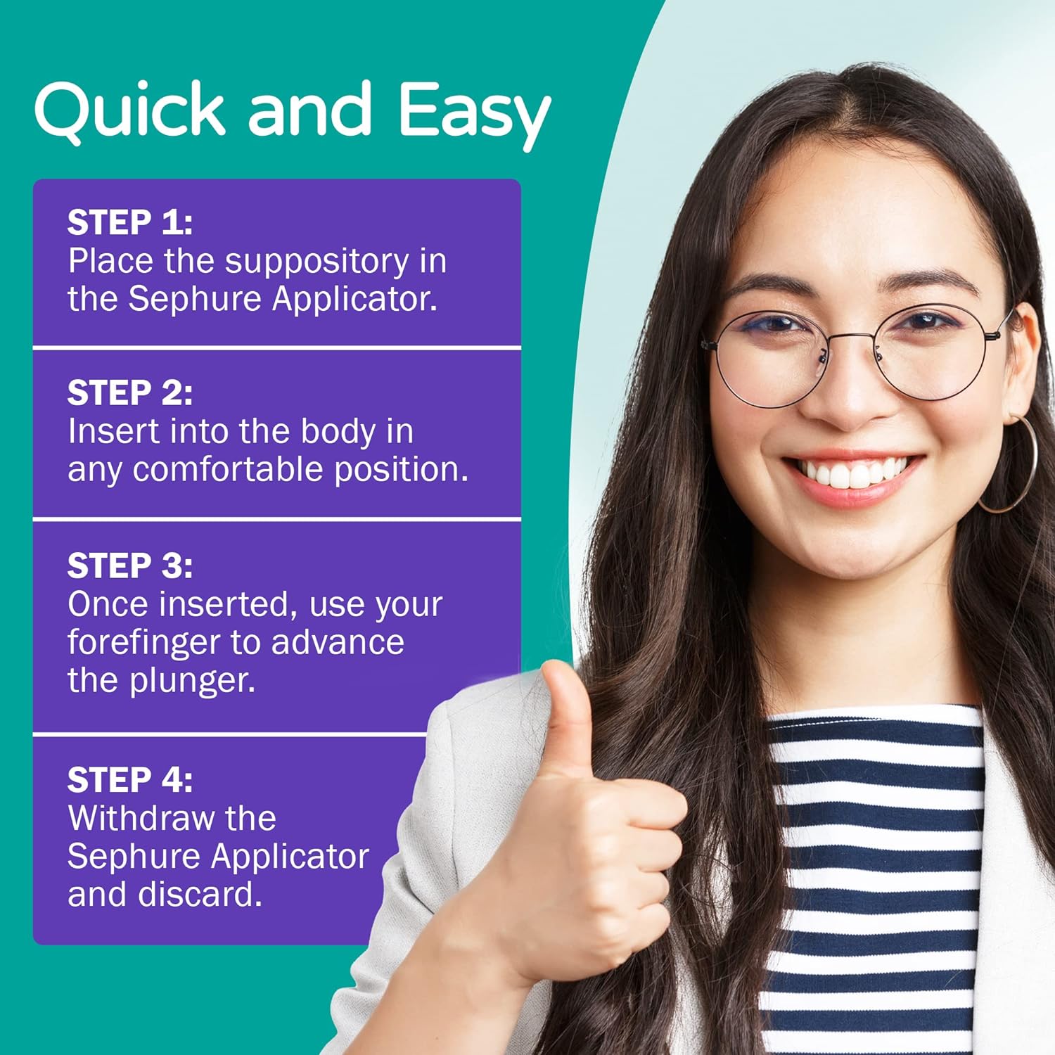 Easy-to-Use Suppository Applicator for Women and Men, Disposable Applicator for Suppositories for Constipation from Various Brands, 1-Pack, 10-Count, Size B3 : Health & Household