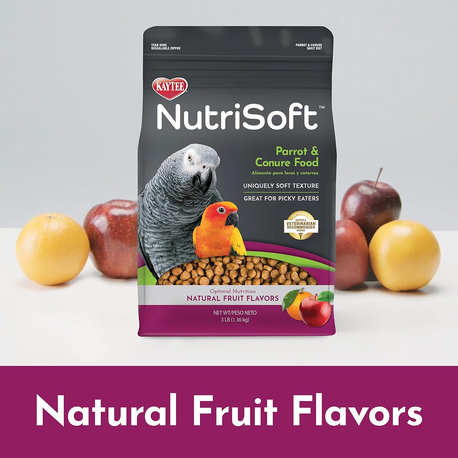 Kaytee Nutri Soft Pet Parrot & Conure Bird Food, 3 Pound : Pet Supplies