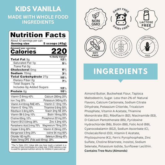 Else Nutrition Plant-Based Kids Protein Shake, Kids Protein Powder For Ages 2-12. Dairy-Free First Kids Complete Nutrition Shake With Plant Protein & 25 Vitamins & Minerals, Adds Healthy Nutrients To Kids Snacks (Vanilla, 2 Pack)
