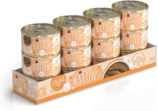 Weruva Kitten, Tuna & Salmon Formula In A Hydrating Purée 3Oz Can (Pack Of 12)