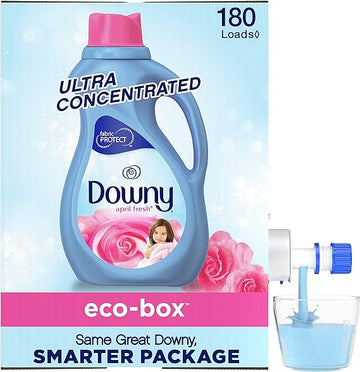 Downy Eco-Box Ultra Concentrated Laundry Fabric Softener Liquid, April Fresh, 180 Loads, 105 Fl Oz